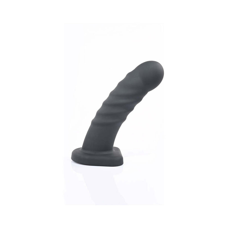 Sportsheets Banx Ribbed Hollow 8 In. Dildo Black
