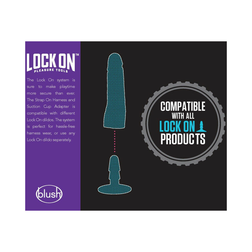 Lock On Argonite Dildo With Suction Cup Adapter 8 In. Mocha