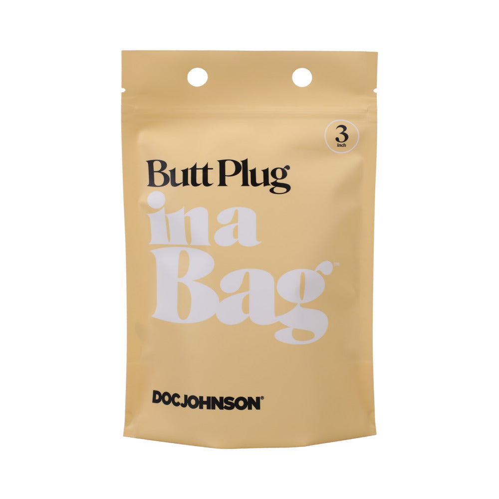 In A Bag Butt Plug 3In Black