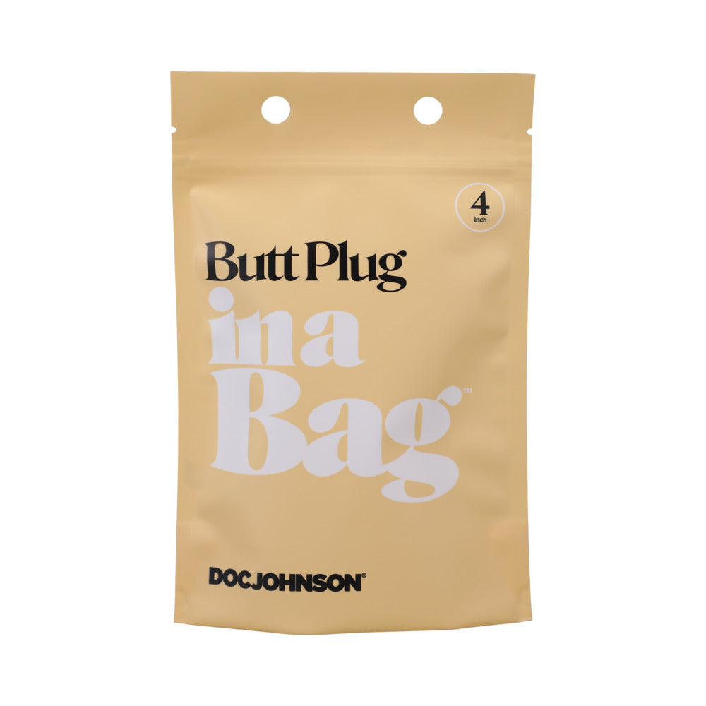 In A Bag Butt Plug 4In Black