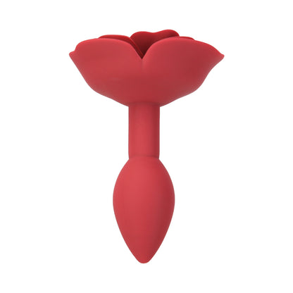 Lux Active Rose Silicone Butt Plug Red