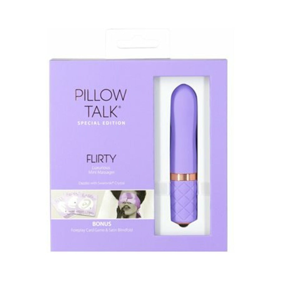 Pillow Talk Special Edition Flirty Mini Massager With Swarovski Crystal Purple