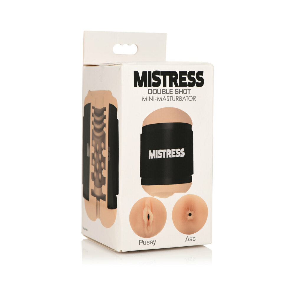 Curve Novelties Mistress Mini Double Stroker Pussy &amp; Ass - Light