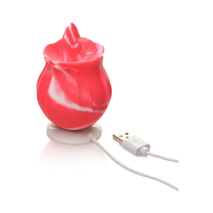 Gossip Tongue Tickler 10 Function Rechargeable Silicone Licking Rose Pink