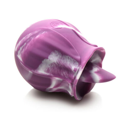 Gossip Tongue Tickler 10 Function Rechargeable Silicone Licking Rose Purple