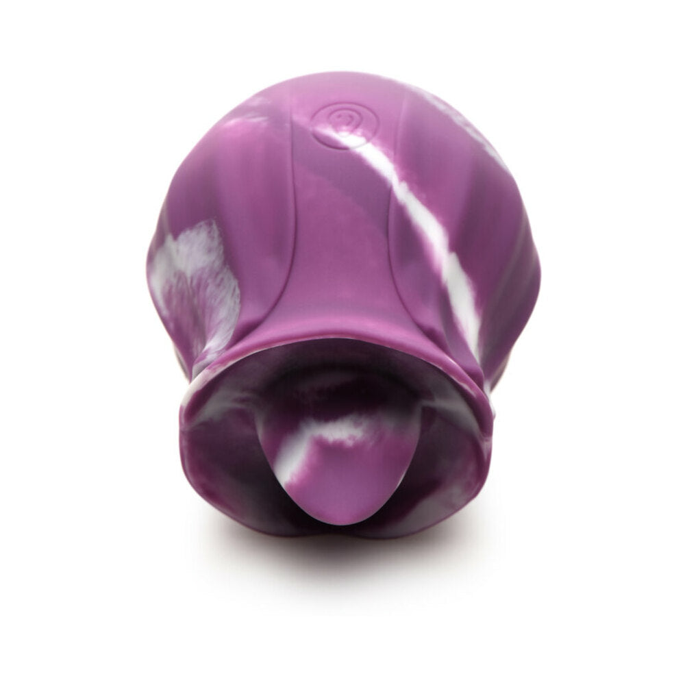 Gossip Tongue Tickler 10 Function Rechargeable Silicone Licking Rose Purple