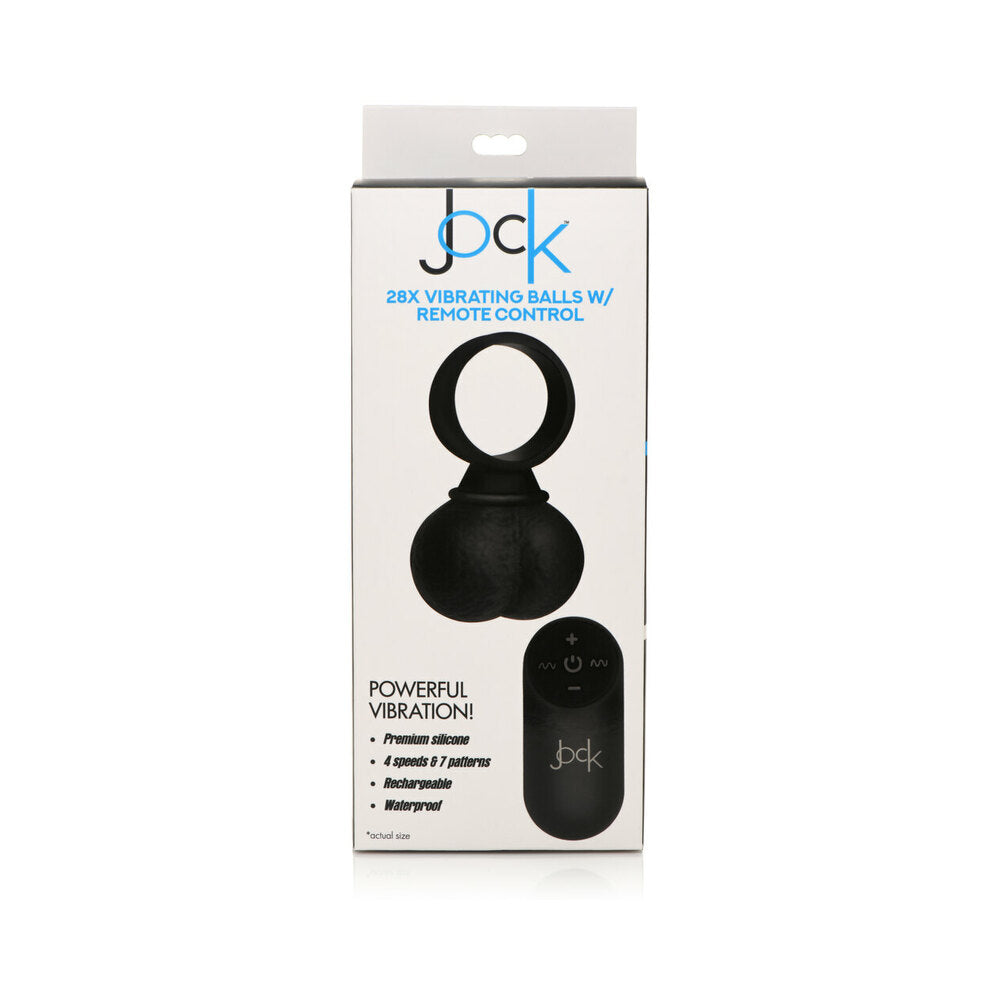 Jock 28x Vibrating Silicone Balls Large Black