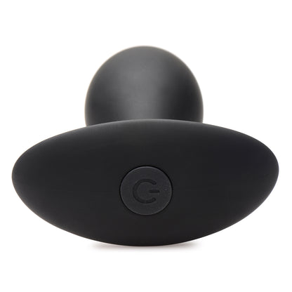 Curve Novelties Rooster Rumbler Vibrating Silicone Anal Plug Large - Black