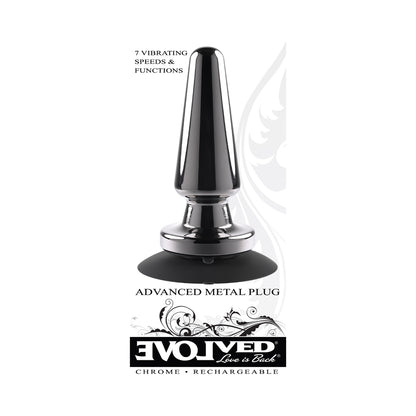 Evolved Advanced Vibrating Rechargeable Metal Plug - Black