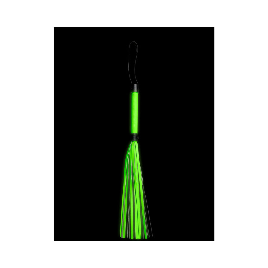 Ouch! Glow Flogger - Glow In The Dark - Green
