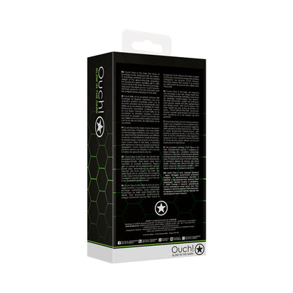 Ouch! Glow Solid Ball Gag - Glow In The Dark - Green