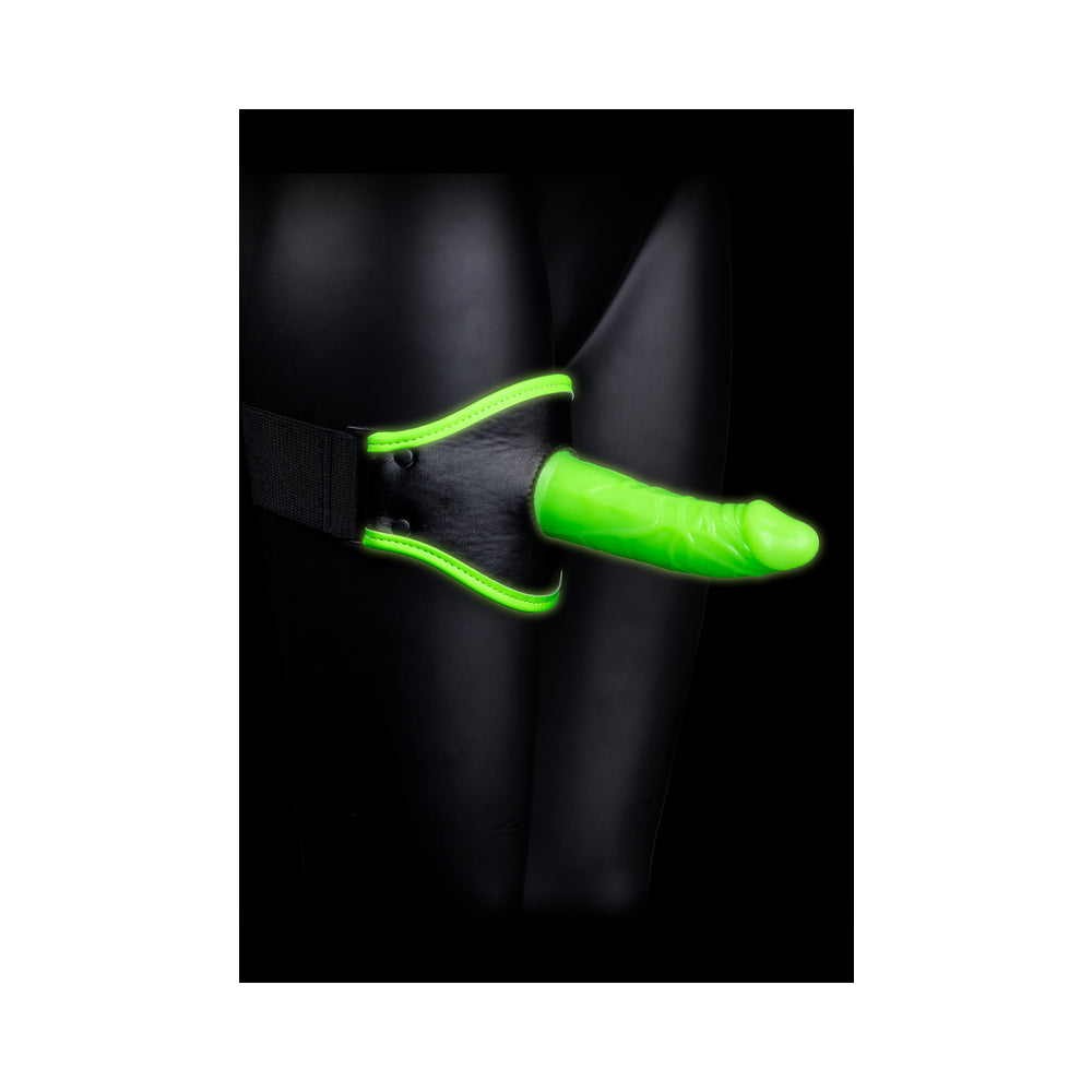 Ouch! Glow Thigh Strap-on - Glow In The Dark - Green