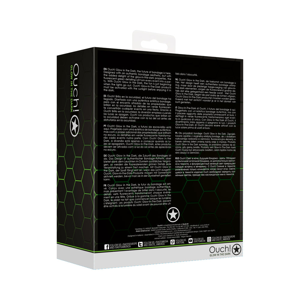 Ouch! Glow Thigh Strap-On - Glow In The Dark - Green