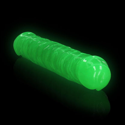 Realrock Glow In The Dark Double Dong 12 In. Dual-ended Dildo Neon Green