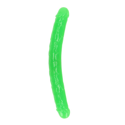 Realrock Glow In The Dark Double Dong 15 In. Dual-ended Dildo Neon Green