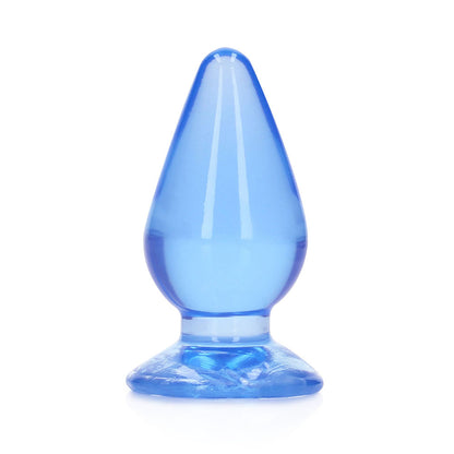Realrock Crystal Clear 4.5 In. Anal Plug Blue