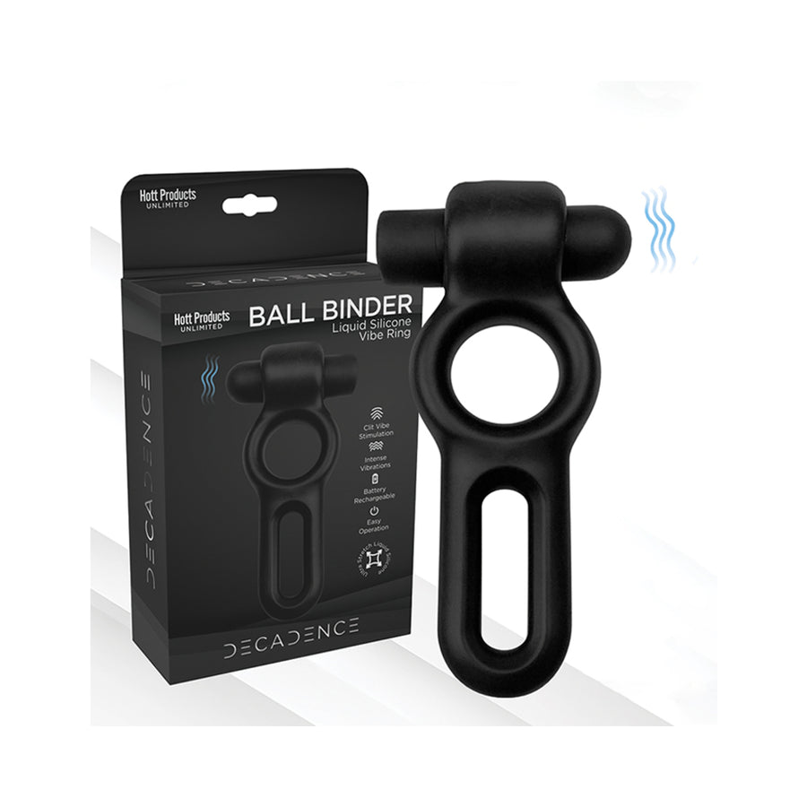 Decadence Ball Binder Cock &amp; Ball Ring With Power Bullet