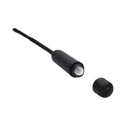 Silicone Vibrating Bullet Plug With Beaded Tip - Urethral Soundi