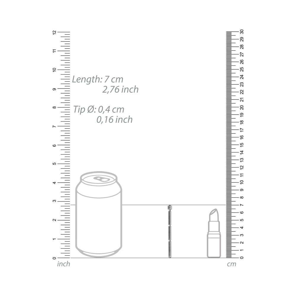 Ouch! Urethral Sounding - Metal Stick - Tiered - 4 Mm
