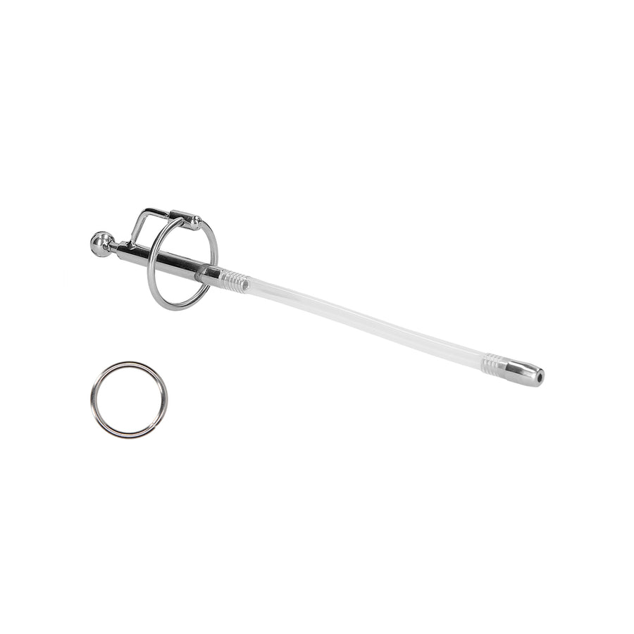 Ouch! Urethral Sounding - Metal Dilator Stick With Ring - 7.6 Mm