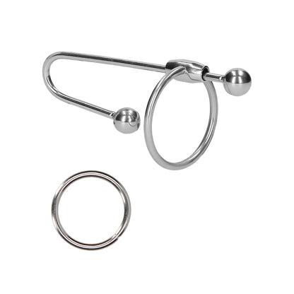 Ouch! Urethral Sounding - Metal Plug With Ring - 10 Mm