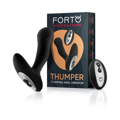 Forto Thumping Anal Vibrator Black