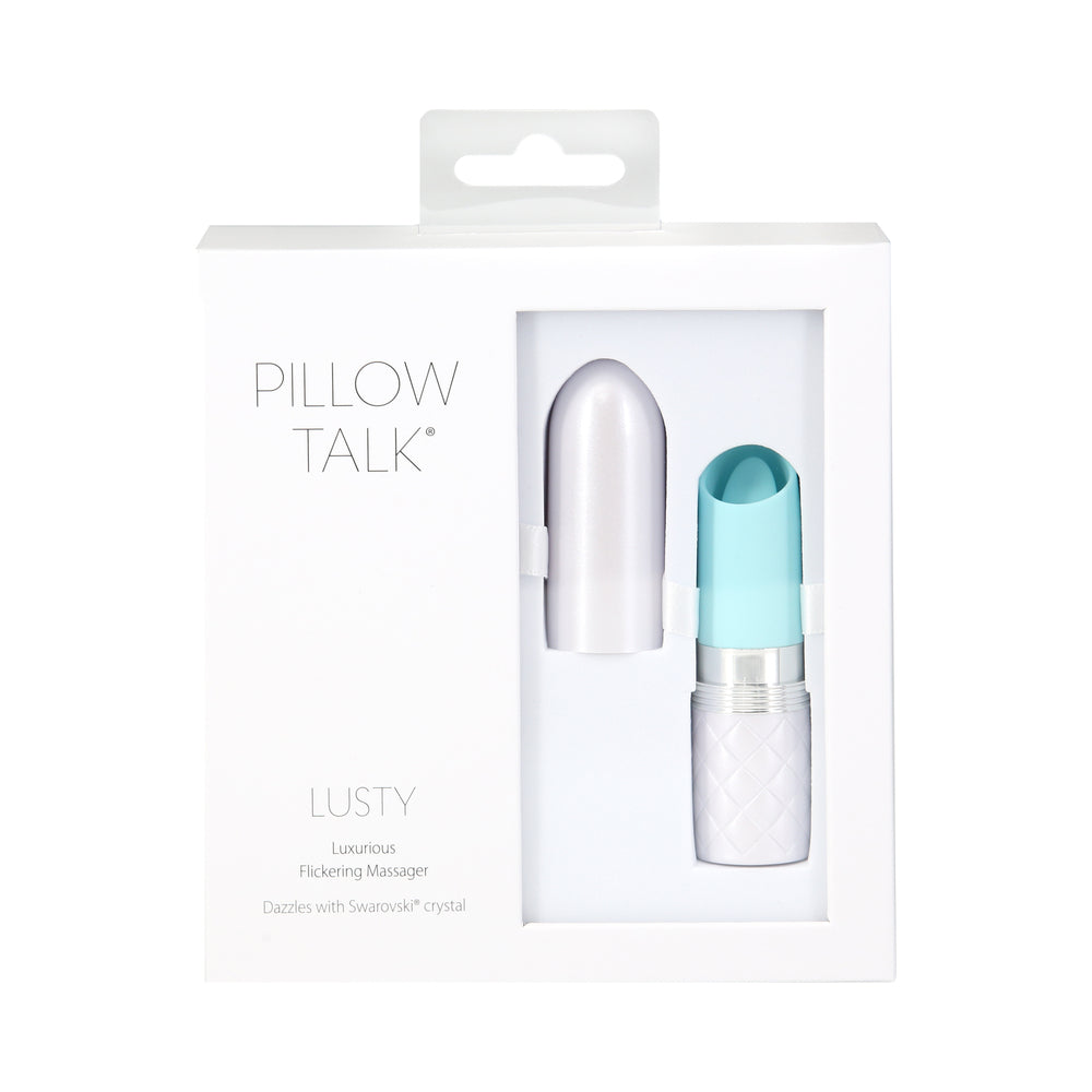 Pillow Talk Lusty Flickering Lipstick Massager Teal