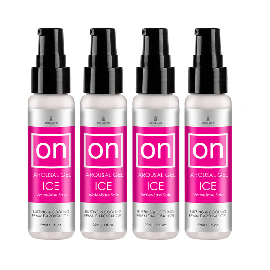Sensuva Pack Of 4 On Ice Arousal Gel 1 Oz. Bottle Plus Vl8tdon Arousal Oil And Gel 8-piece Tester Di