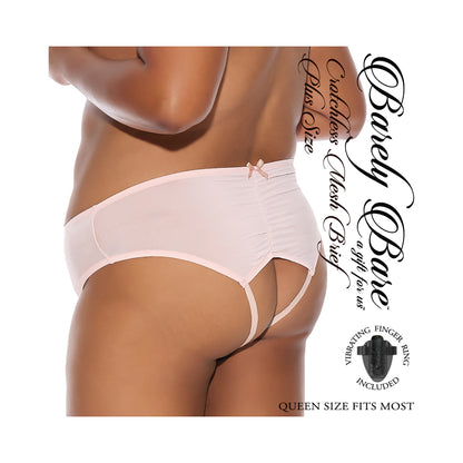 Barely B Crotchless Mesh Brief Ps Peach