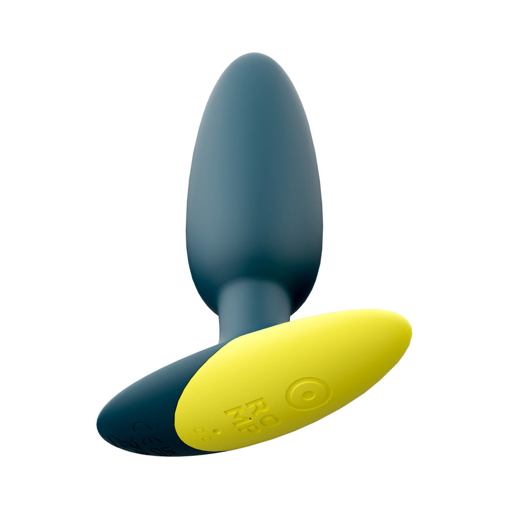 ROMP Bass Rechargeable Silicone Vibrating Anal Plug Dark Green
