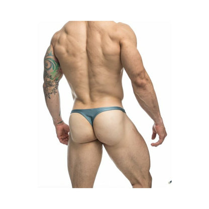 Malebasics Justin + Simon Classic Tanga Metal Green 2Xl