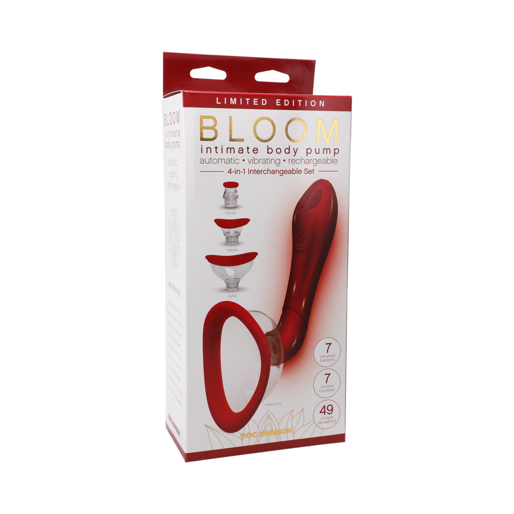 Bloom Intimate Body Automatic Vibrating Rechargeable Pump Limited Edition - Red