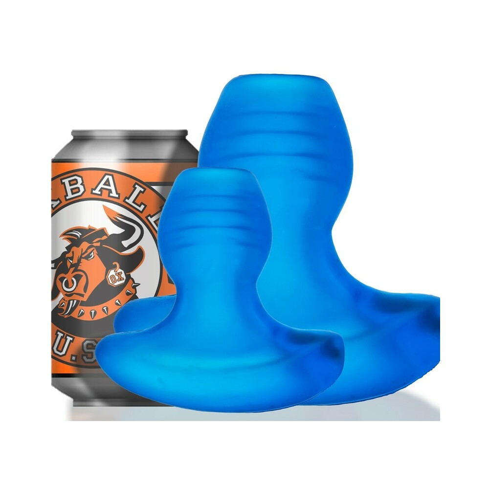 Oxballs Glowhole-2 Hollow Buttplug With Led Insert Large Blue Morph