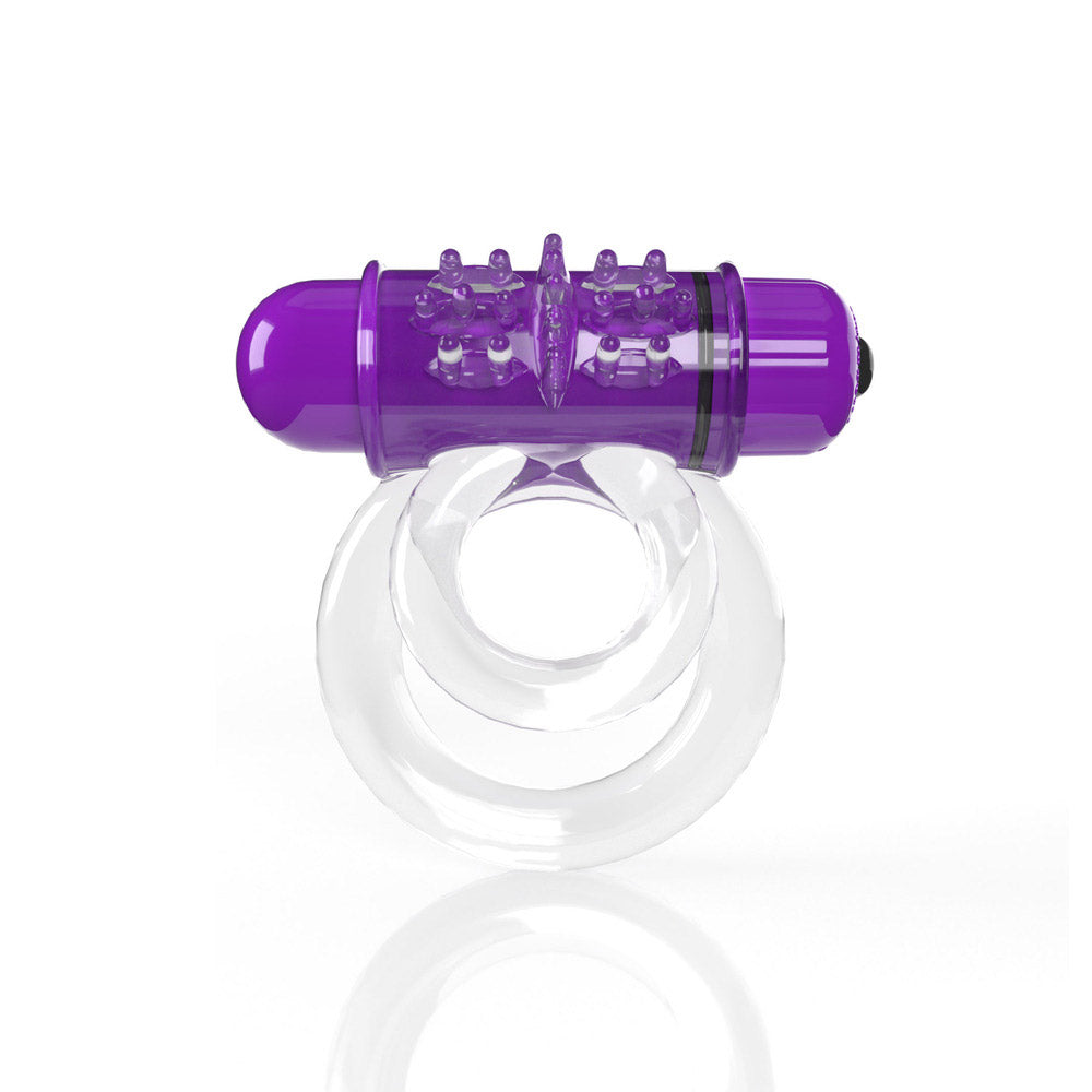 Screaming O 4B Doubleo 6 Vibrating Double Cockring Grape
