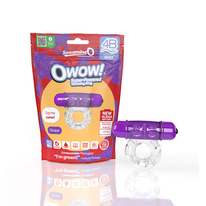 Screaming O 4b Owow Vibrating Cockring Grape