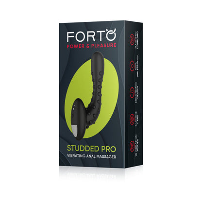 Forto Studded Pro Vibrating Massager Black