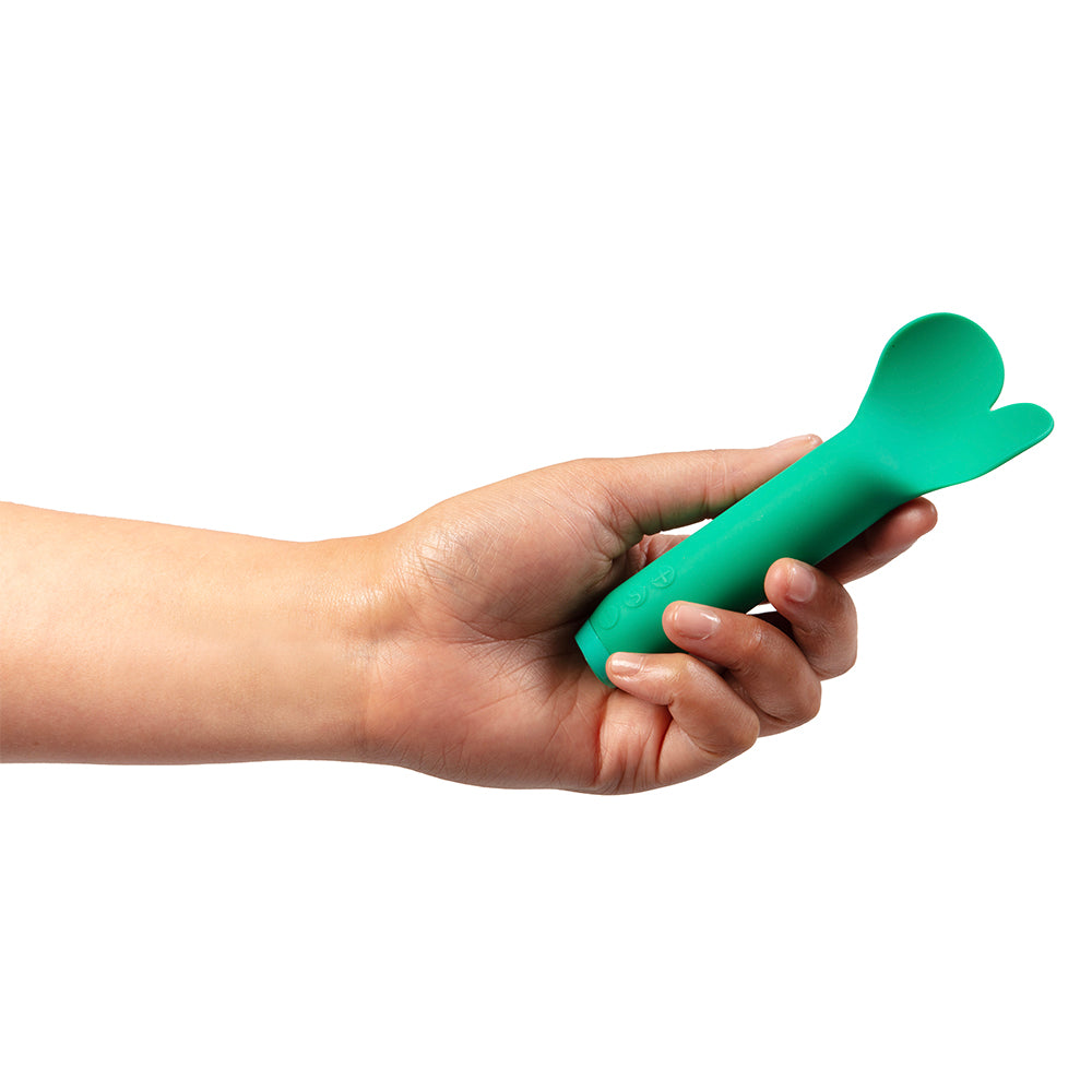 Je Joue Amour Rechargeable Silicone Heart Shaped Fluttering Bullet Vibrator Emerald Green