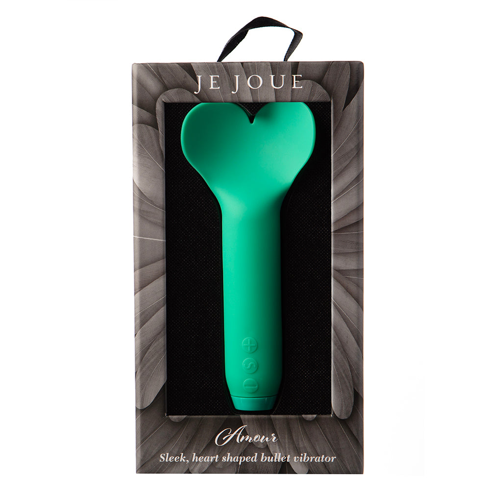 Je Joue Amour Rechargeable Silicone Heart Shaped Fluttering Bullet Vibrator Emerald Green
