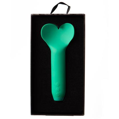 Je Joue Amour Rechargeable Silicone Heart Shaped Fluttering Bullet Vibrator Emerald Green