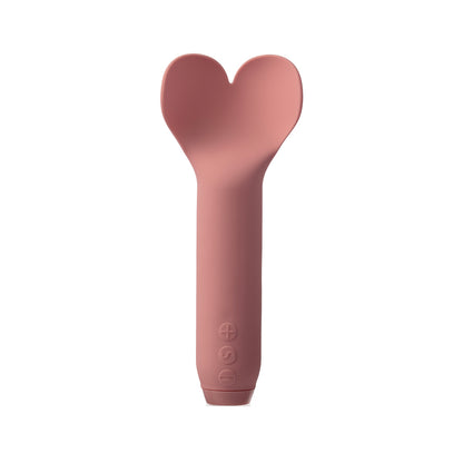 Je Joue Amour Rechargeable Silicone Heart Shaped Fluttering Tip Bullet Vibrator Pale Rosette