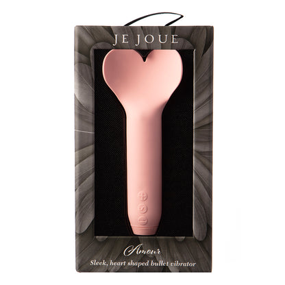 Je Joue Amour Rechargeable Silicone Heart Shaped Fluttering Tip Bullet Vibrator Pale Rosette