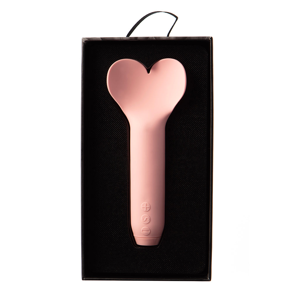 Je Joue Amour Rechargeable Silicone Heart Shaped Fluttering Tip Bullet Vibrator Pale Rosette