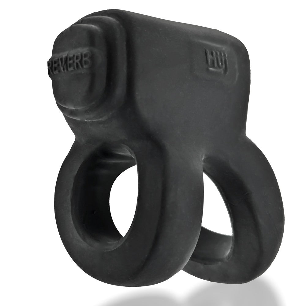 Hunkyjunk Revhammer Cock &amp; Shaft Ring With Bullet Vibrator Tar Ice