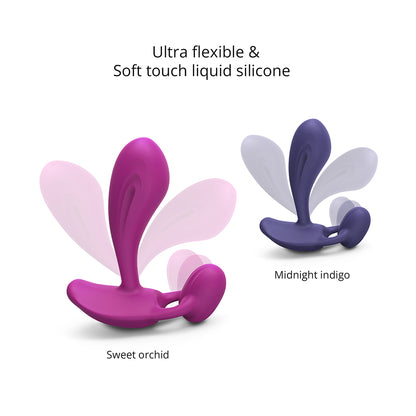 Love To Love Witty Rechargeable Remote-controlled Silicone P &amp; G Vibrator Sweet Orchid