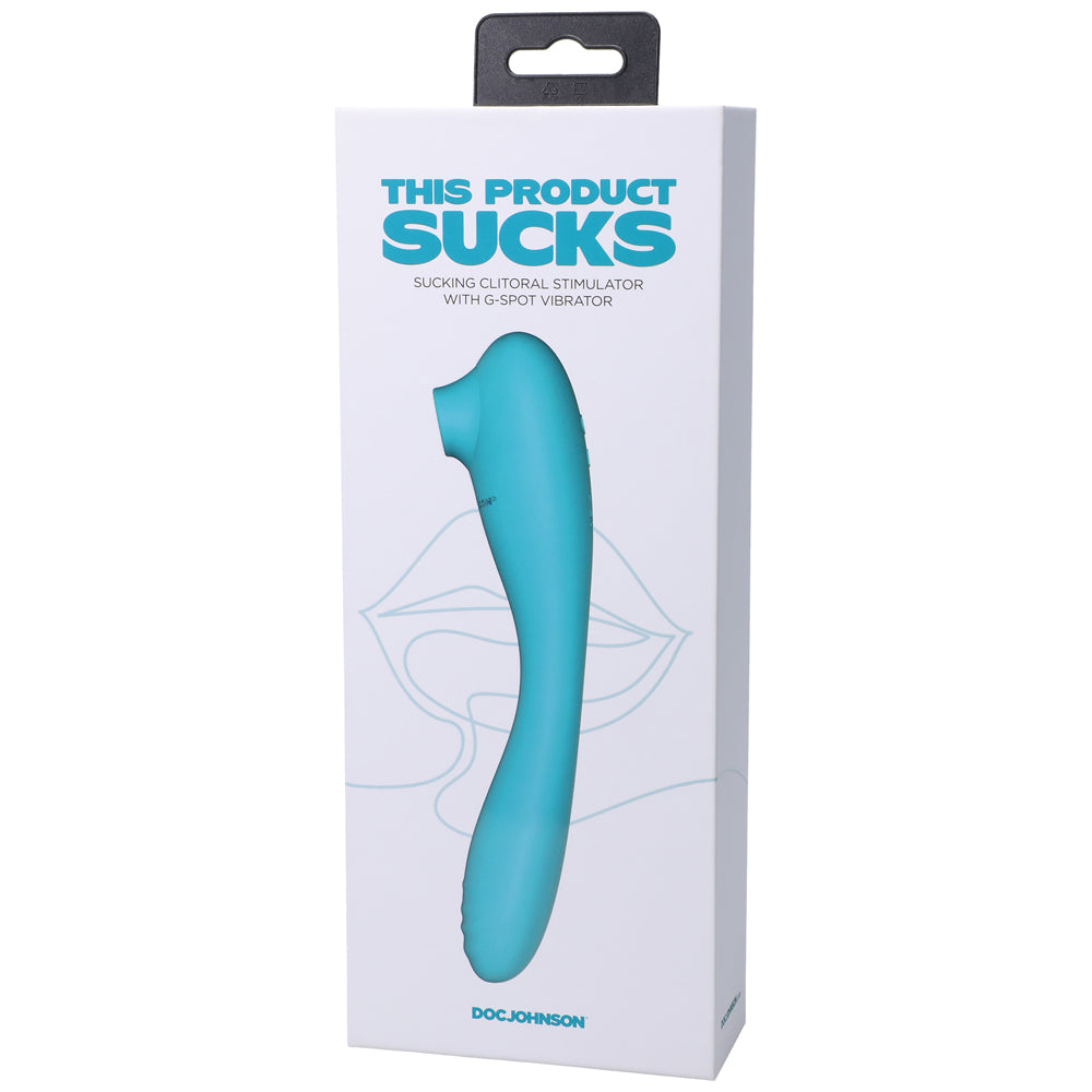 This Product Sucks Rechargeable Bendable Dual Ended Silicone Sucking Clitoral Stimulator &amp; G-spot Vi