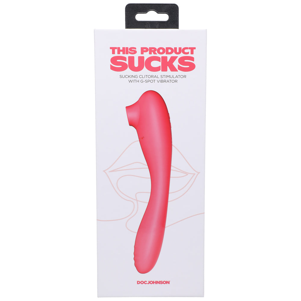 This Product Sucks Rechargeable Bendable Dual Ended Silicone Sucking Clitoral Stimulator &amp; G-spot Vi