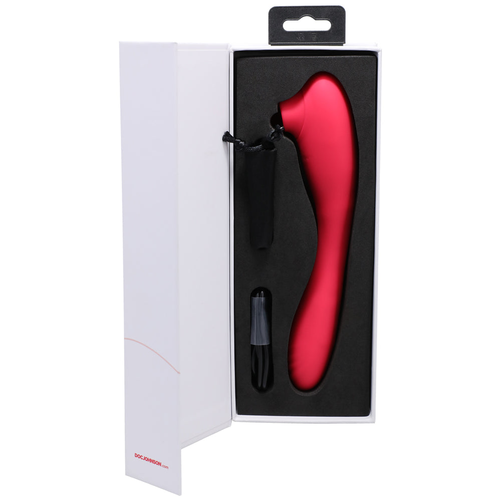 This Product Sucks Rechargeable Bendable Dual Ended Silicone Sucking Clitoral Stimulator &amp; G-spot Vi