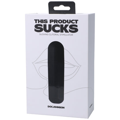 This Product Sucks Rechargeable Silicone Lipstick Sucking Clitoral Stimulator Black