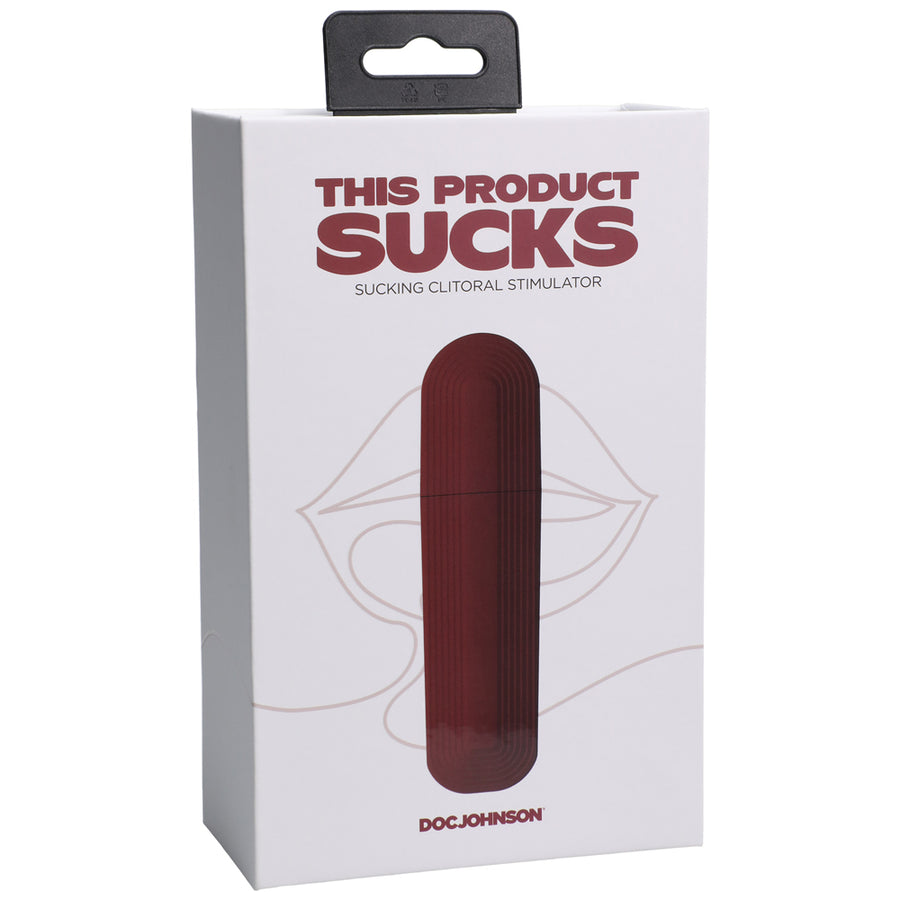 This Product Sucks Rechargeable Silicone Lipstick Sucking Clitoral Stimulator Red