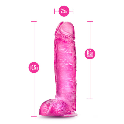 Blush B Yours Plus Big n Bulky 10.5 in. Dildo with Balls &amp; Suction Cup Pink